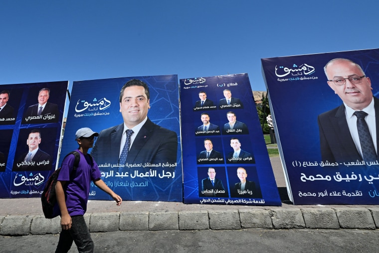 Campaign posters have sprung up across Damascus as Syria prepares to hold a parliamentary election in government-held areas, that is designed to renew the ruling Baath party's grip on power. 