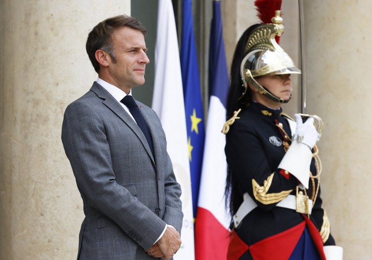 France's President Emmanuel Macron at the Elysee Presidential Palace
