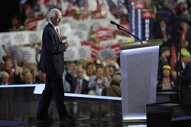 Peter Navarro takes the stage at the Republican National Convention