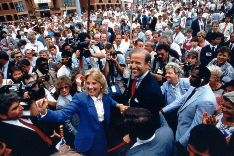 Biden and Jill in a crowd