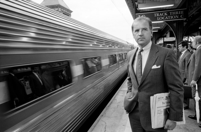 Joe Biden on Train Platform