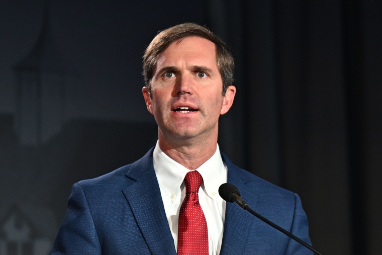 Andy Beshear speaks during a summit