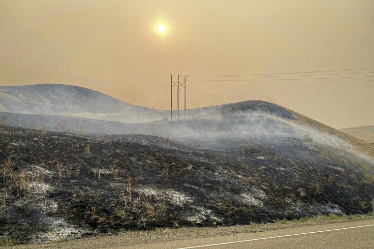 An area burned by the Durkee fire.