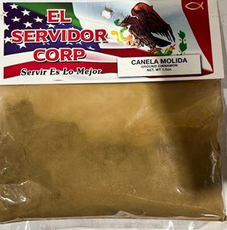 A package of El Servidor Corp ground cinnamon.
