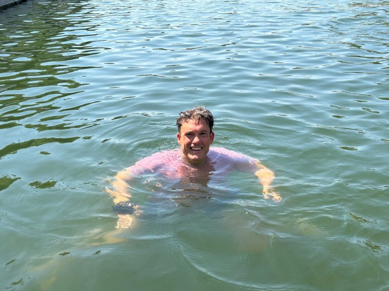 NBC News' chief international correspondent went swimming in the Seine River.