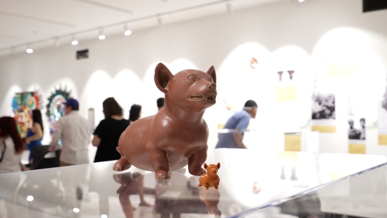 3D-printed versions of the Mexican hairless dog artifact are part of the Parthenon's educational collection.