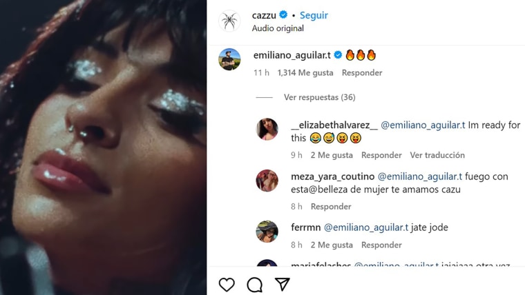 Emiliano Aguilar buscó a Cazzu en su cuenta de Instagram y le dejó mucho fuego.