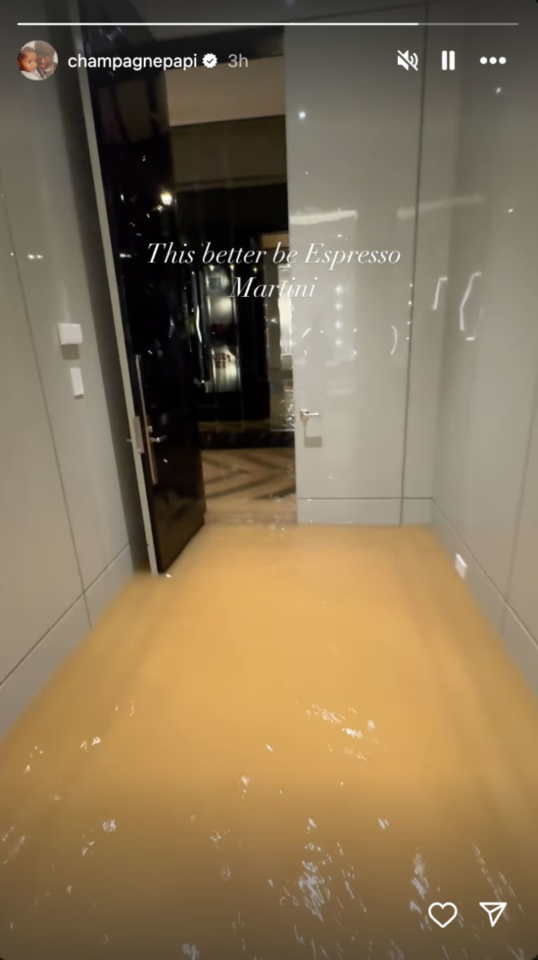 brown water floods a home