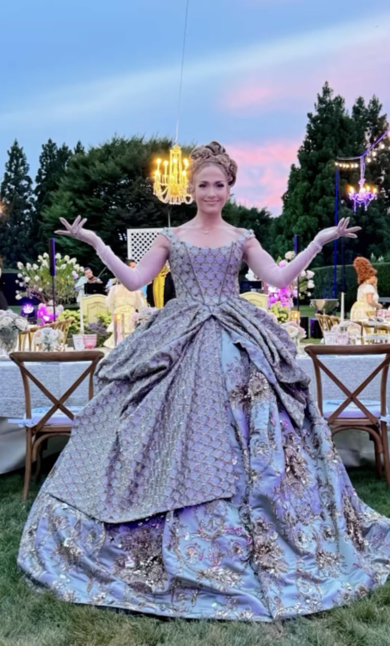 Jennifer Lopez posts from her 'Bridgerton'-themed 55th birthday party