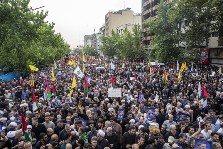 Image: Funeral Procession Held For Hamas Leader Ismail Haniyeh In Tehran