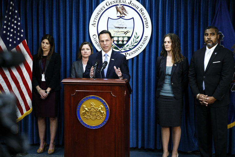 Then-Pennsylvania Attorney General Josh Shapiro, pictured here in 2017, filed a number of lawsuits against the Trump administration. 