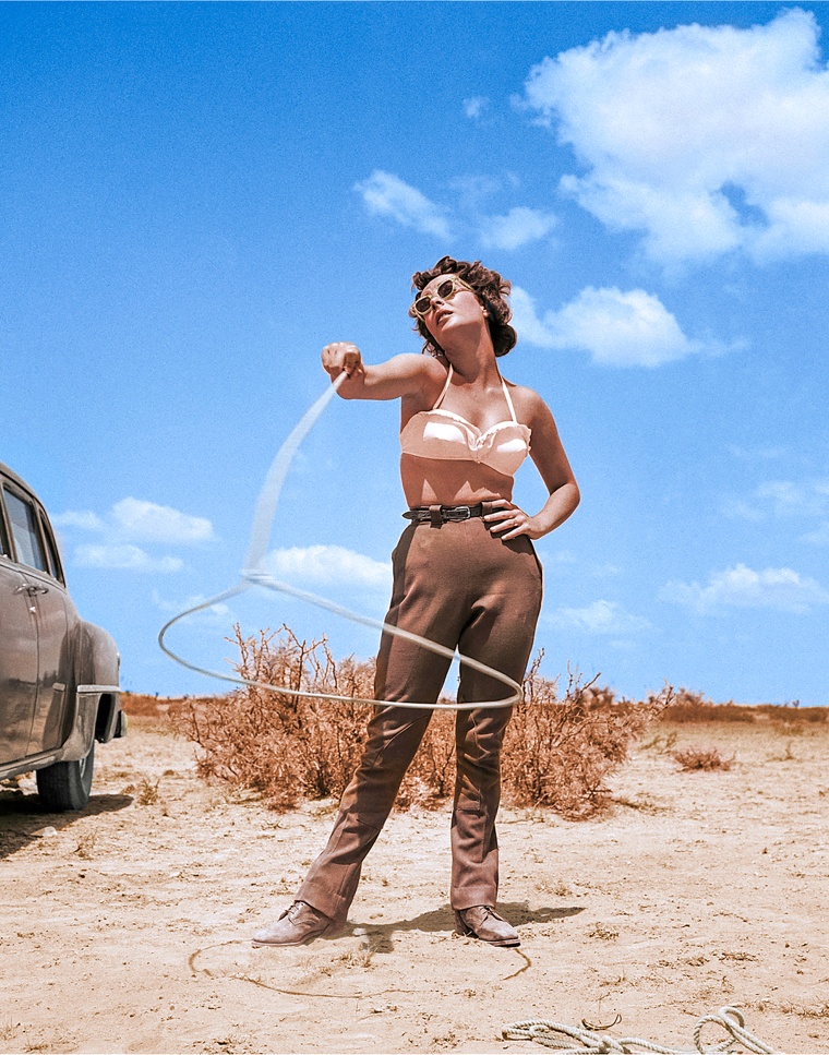 Elizabeth Taylor with Lasso.