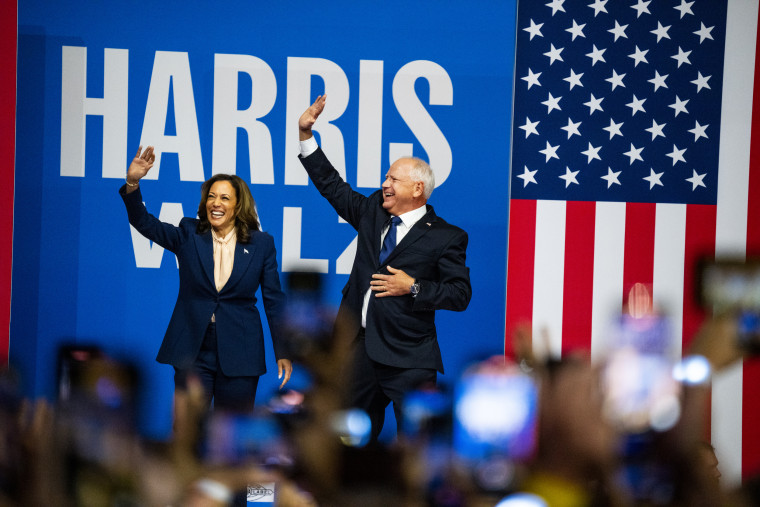 Vice President Kamala Harris and Minnesota Governor Tim Walz