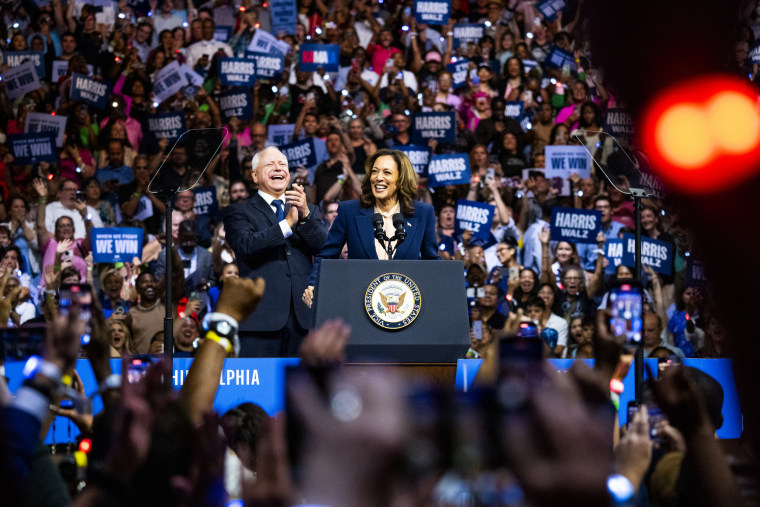 Vice President Kamala Harris and Minnesota Governor Tim Walz