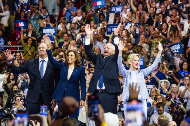 Vice President Kamala Harris and Minnesota Governor Tim Walz