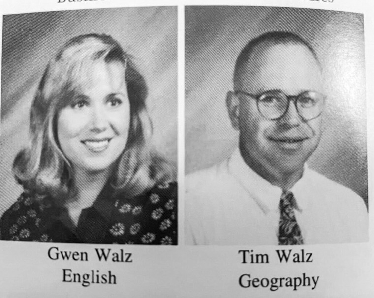 Tim Walz and his wife Gwen featured in the Mankato West High School yearbook.