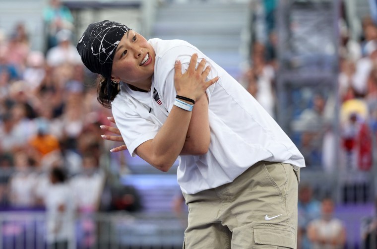 B-Girl Sunny of Team United States competes during the B-Girls Round Robin