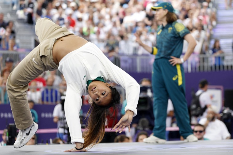 Logan Edra, known as Logistx competes in the Women's Breaking dance Round robin