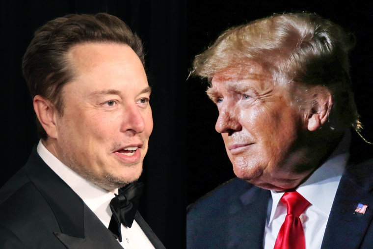 Elon Musk and Donald Trump side by side