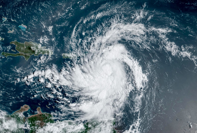 Satellite image of the storm.