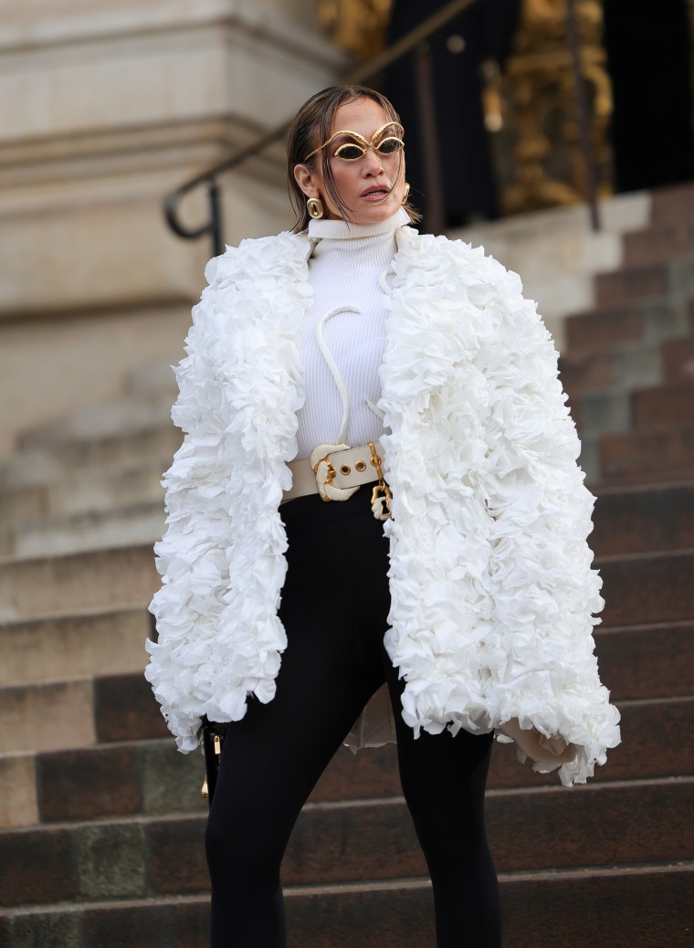 Jennifer Lopez attends the Schiaparelli Haute Couture Spring/Summer 2024 show