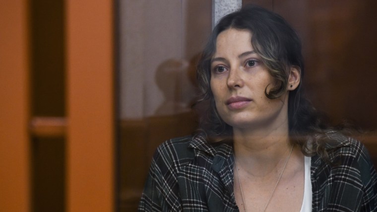Ksenia Karelina en una corte de Ekaterimburgo el 20 de junio de 2024.