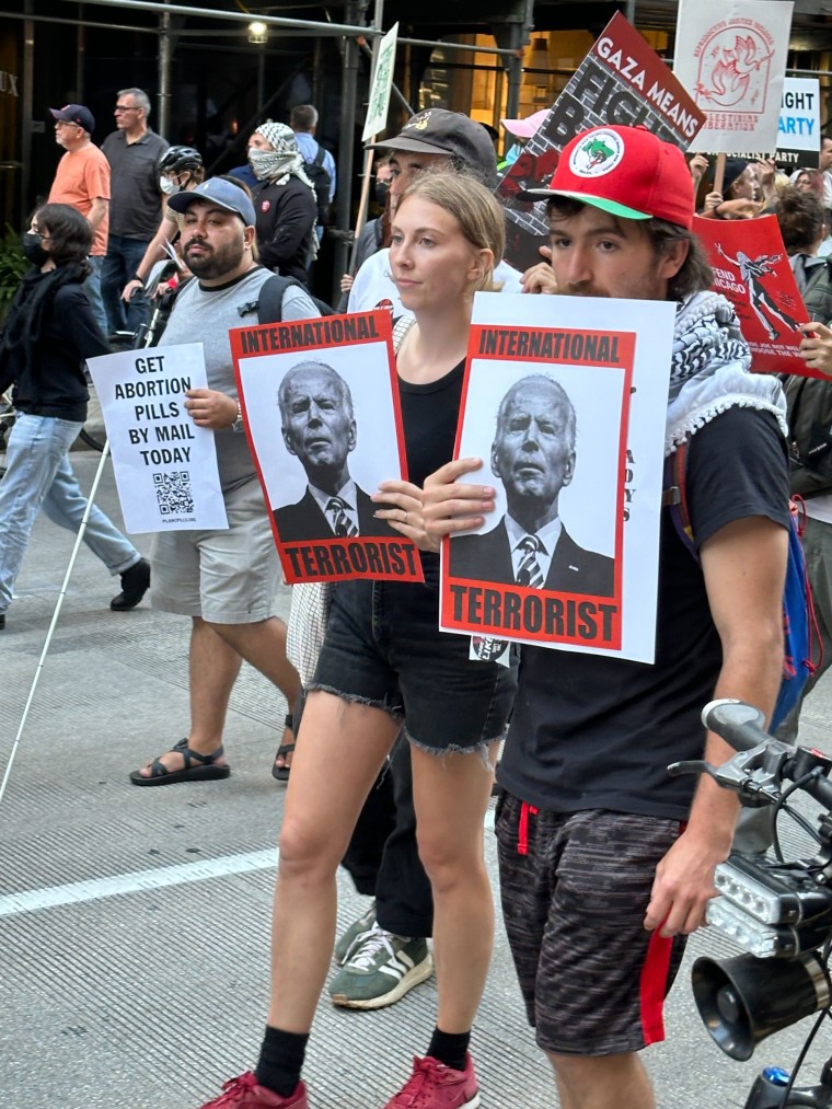 Scenes from the protest.