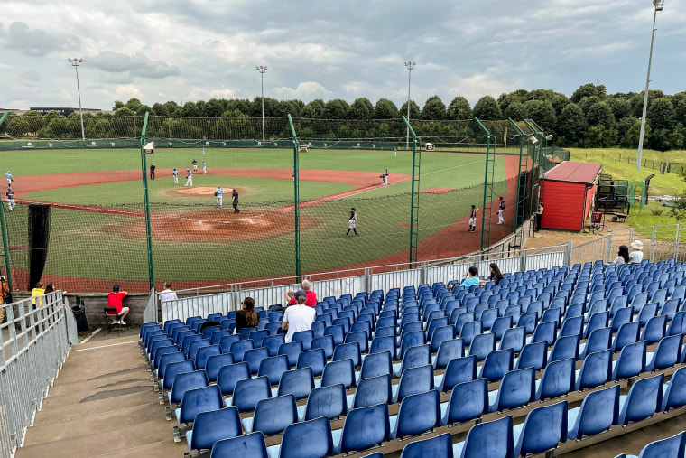 A handful of family and friends on hand for a doubleheader on July 21