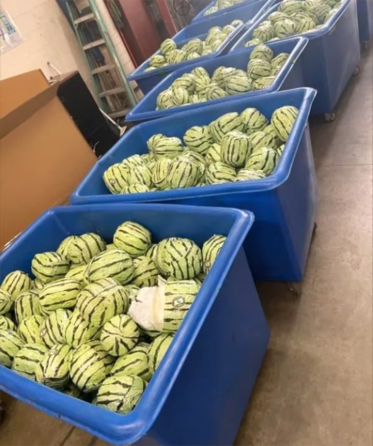 $5 million worth of meth disguised as watermelons found at California  customs checkpoint