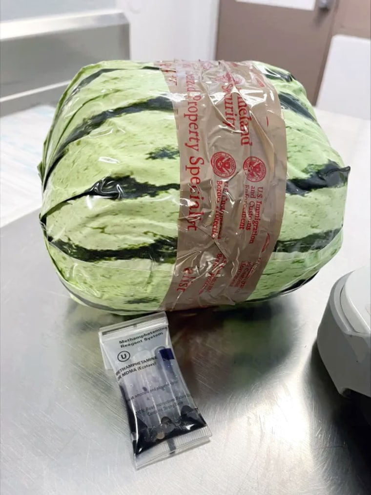 CBP officers found 4587 pounds of meth in shipment of disguised watermelons Methamphetamine illegal drugs