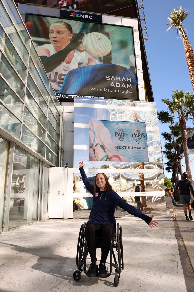  Sarah Adam with her sign 