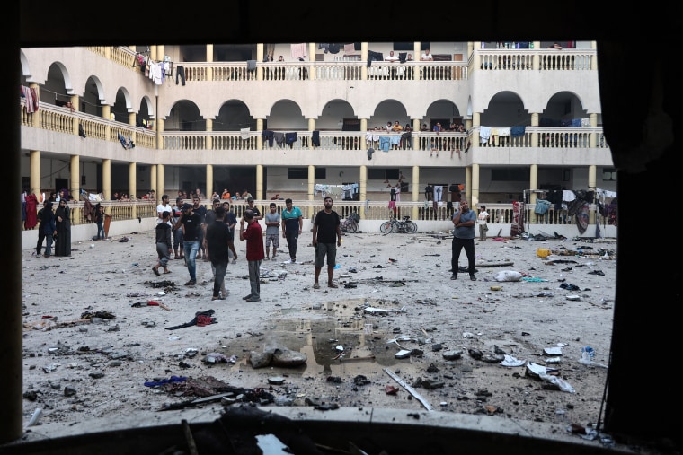 Israeli Strike on Tabeen School in Gaza City