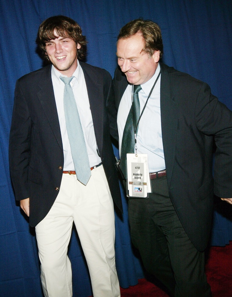 Tim Russert, right, and Luke Russert