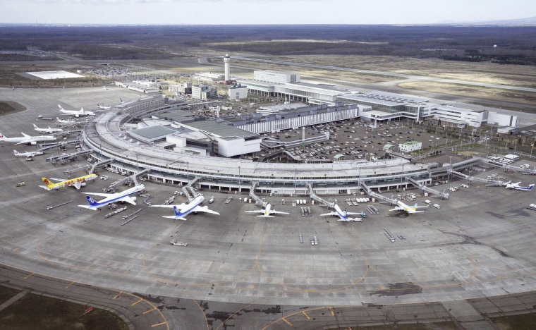 New Chitose Airport in northern Japan