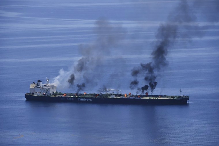 The EU mission said Monday that there were no signs of an oil spill emanating from the Sounion, which came under repeated attack by Yemen's Houthi rebels amid their campaign targeting shipping over the Israel-Hamas war in the Gaza Strip.