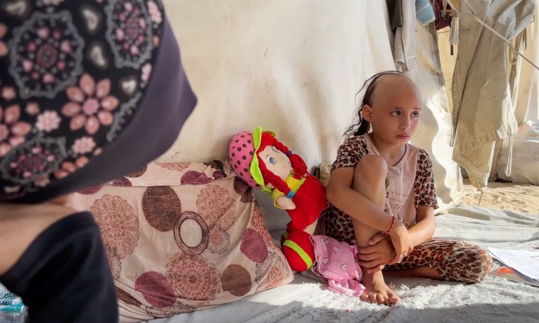 8 year old Sama in Khan Younis, southern Gaza on Aug. 28, 2024. 