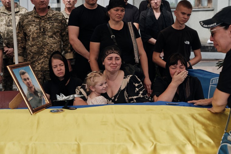  Funeral Takes Place Of Downed Ukrainian Pilot