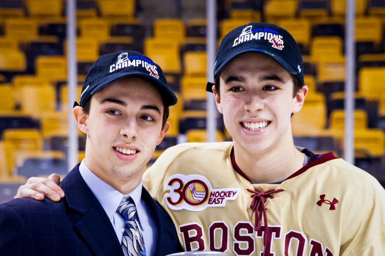 Johnny Gaudreau and Matthew Gaudreau.