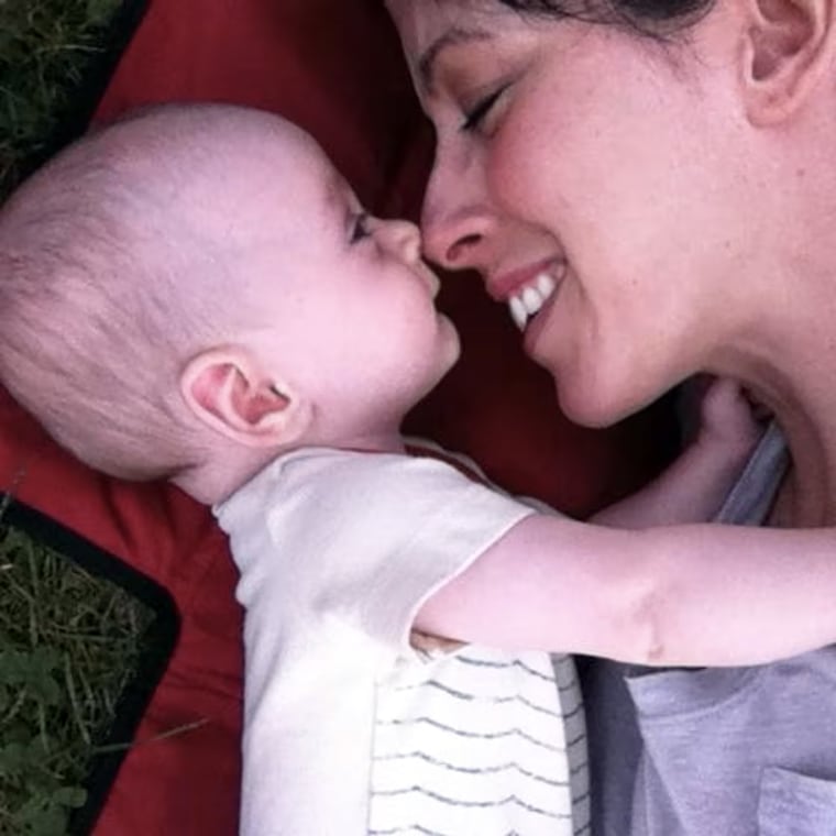 The author, Christina Poletto, with her son Theo.