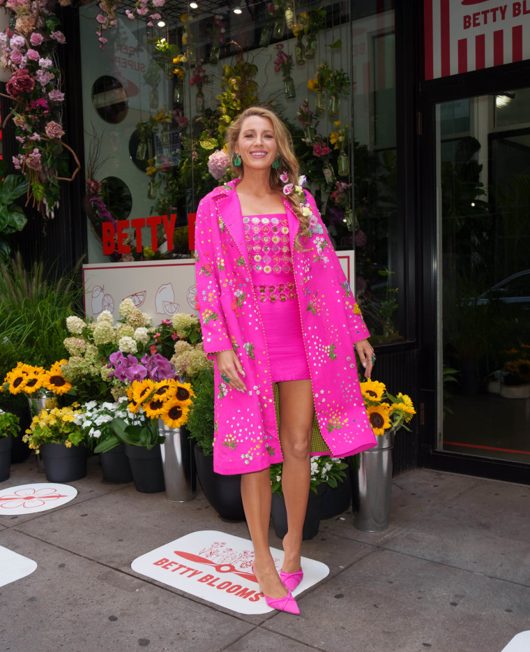 Blake Lively Promotes "It Ends With Us" At Betty Blooms Pop-Up