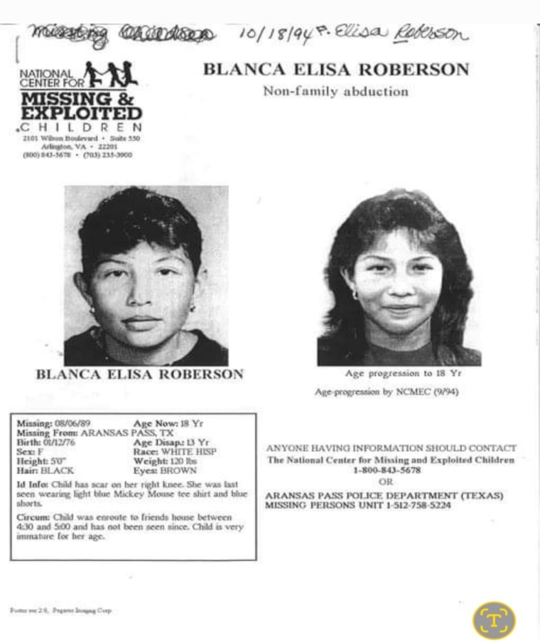 Elisa's missing poster