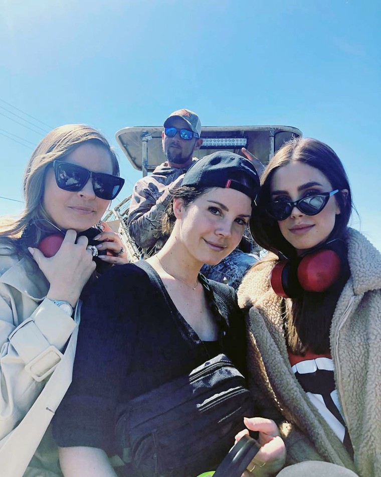 Jeremy Dufresne with Lana Del Rey and her friends.