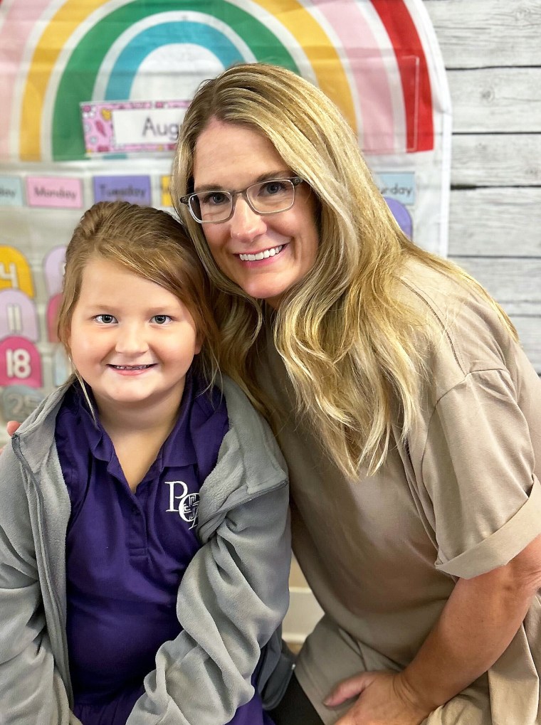 Sarah Fiacco posed for a photo with Olivia, 6.