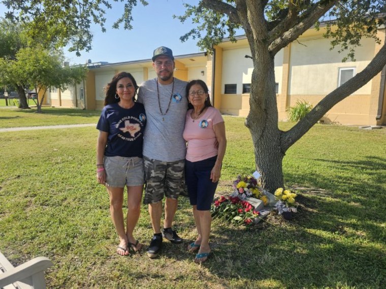 The Roberson family at the walk they took to commemorate the 35th anniversary of Elisa's disappearance (2024)