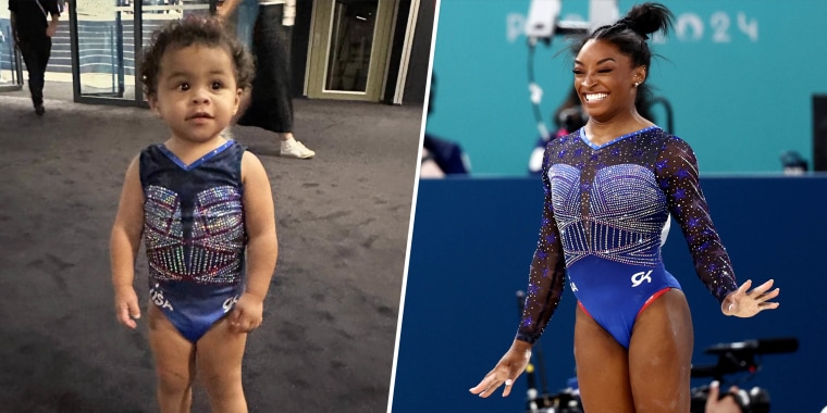 Simone Biles' Niece Ronni Twins In Tiny Matching Leotards