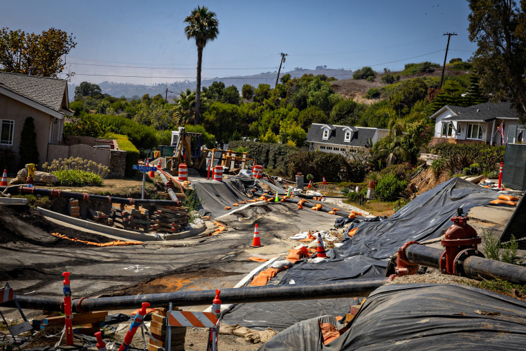 The Portuguese Bend Community on the Rancho Palos Verdes were an evacuation warning has been issued due to ectricity being cut