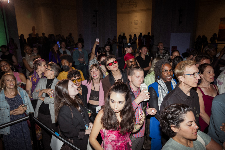 The audience at the fashion show.