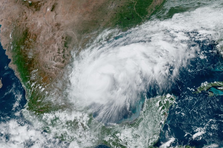 Tropical Storm Francine in the Gulf of Mexico on Sept. 9, 2024.