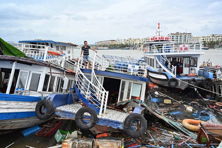 Super Typhoon Yagi uproots thousands of trees, sweeps ships and boats out to sea and rips roofs off houses in northern Vietnam, after leaving a trail of destruction in southern China and the Philippines.