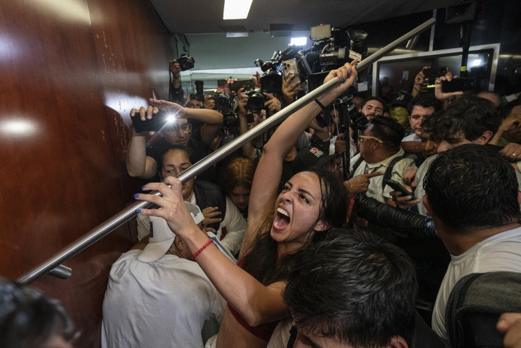 Protesters storm Mexico’s Senate after ruling party wins votes for court overhaul